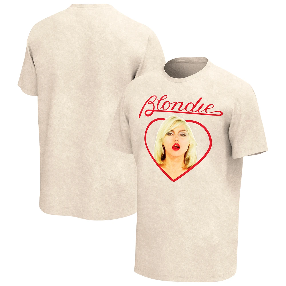 Men's Tan Blondie Heart Washed Graphic T-Shirt