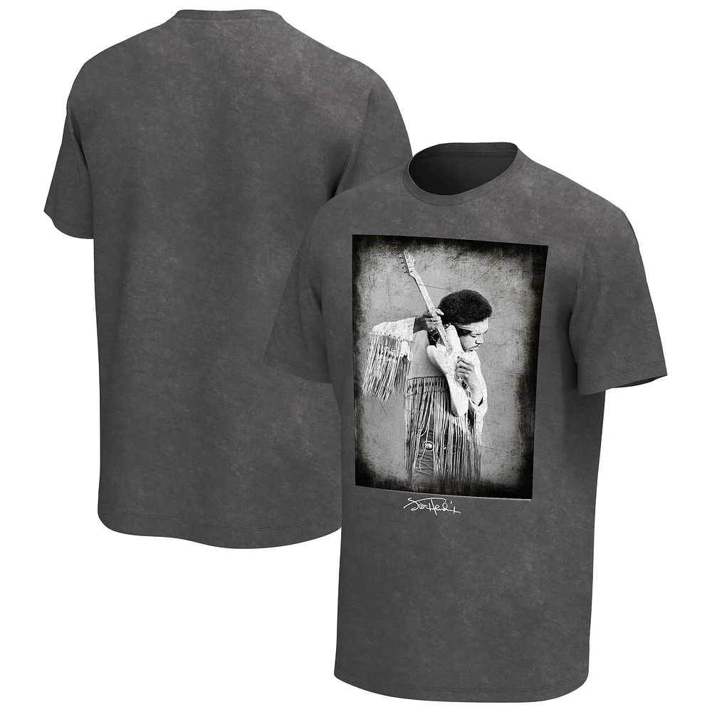 Men's Black Jimi Hendrix Woodstock Washed Graphic T-Shirt