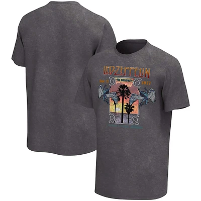 Men's Charcoal Led Zeppelin Concert Washed Graphic T-Shirt
