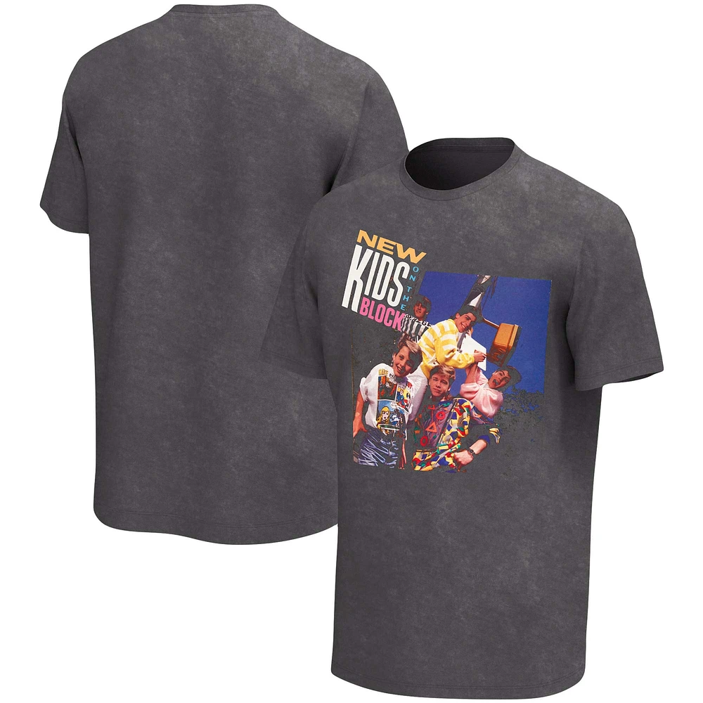 Men's Black New Kids on the Block Washed Graphic T-Shirt