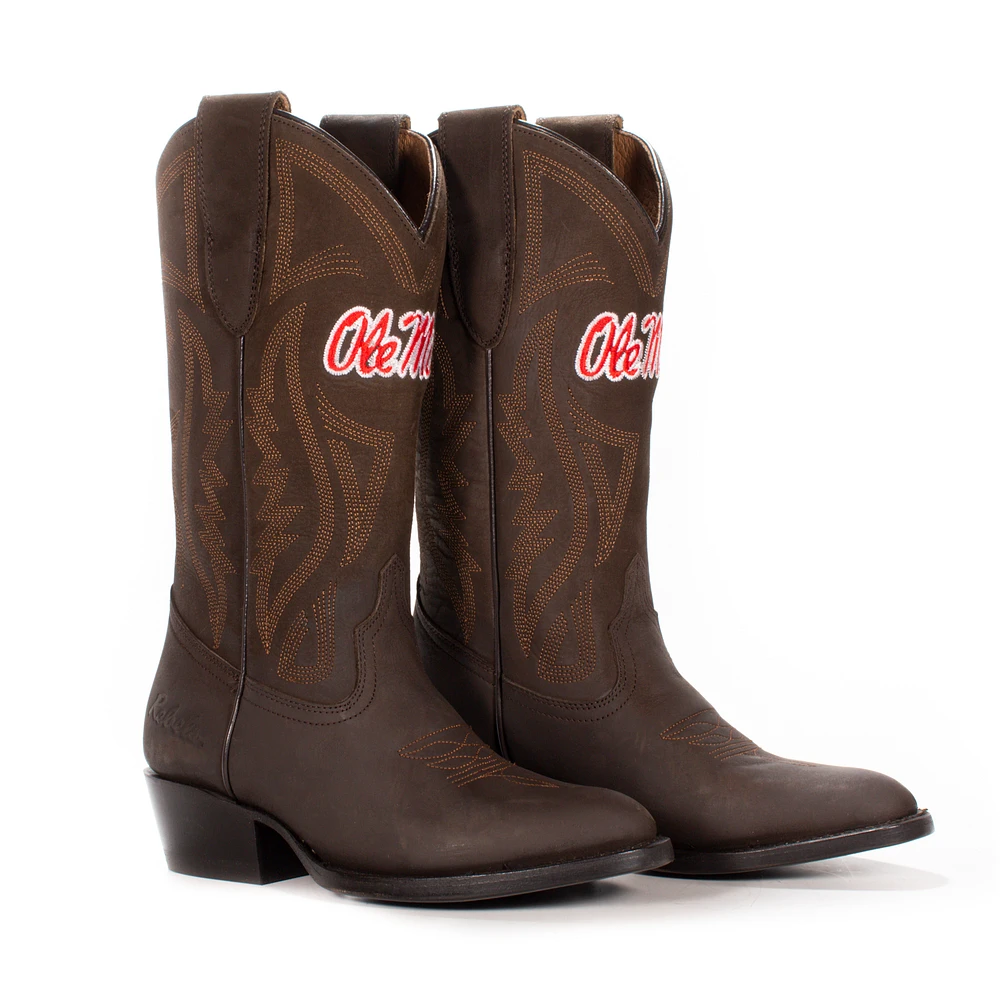 Women's Brown Ole Miss Rebels Western Boots