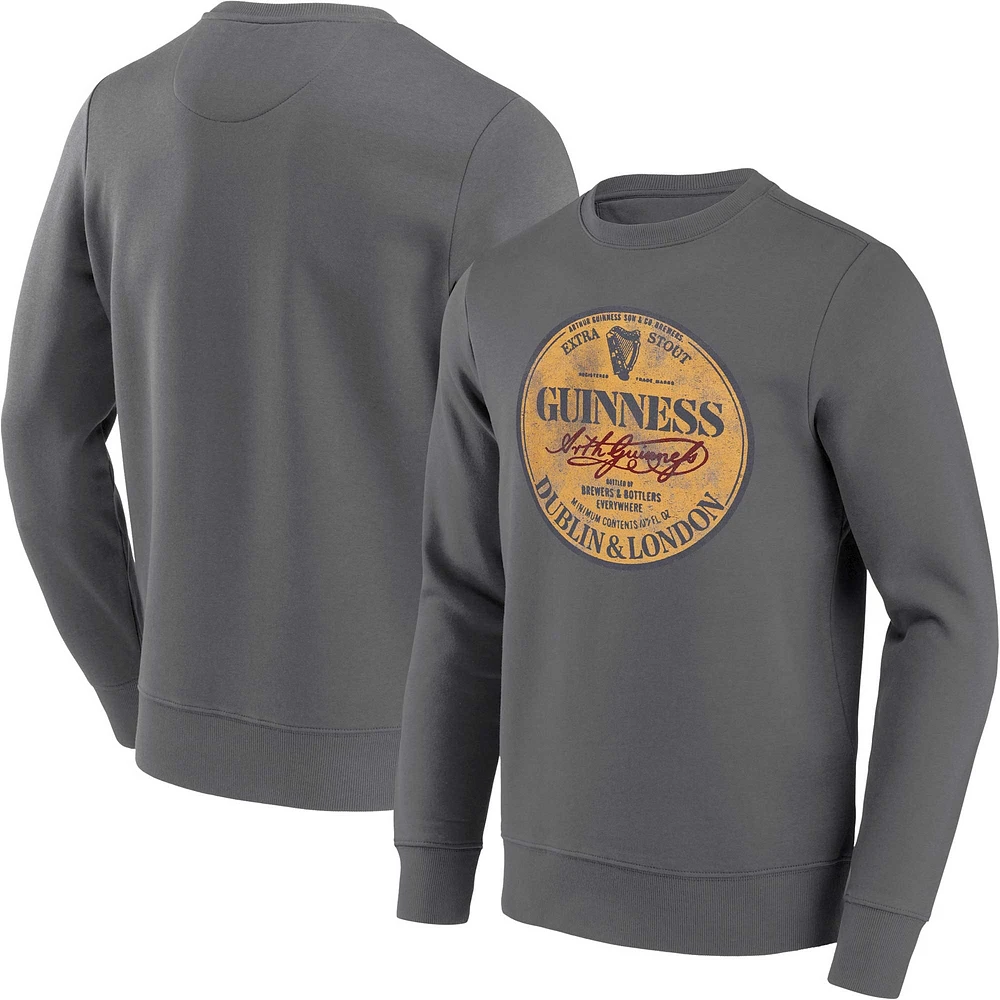 Unisex Guinness Charcoal Graphic Pullover Sweatshirt