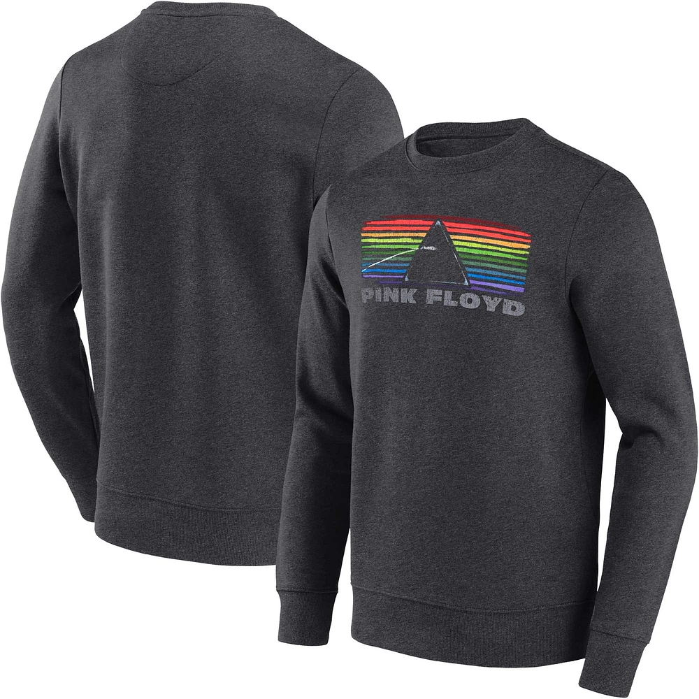Men's Pink Floyd Heather Black Graphic Pullover Sweatshirt