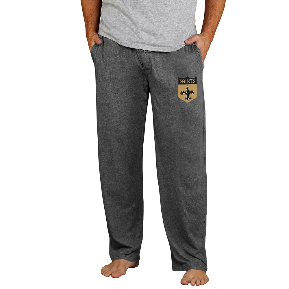 Men's Concepts Sport Charcoal New Orleans Saints Retro Quest Knit Pants