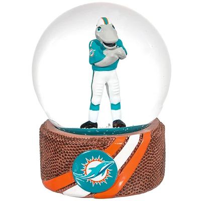 Miami Dolphins 100mm Mascot Glass Water Globe
