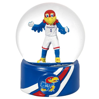 Kansas Jayhawks 100mm Mascot Glass Water Globe