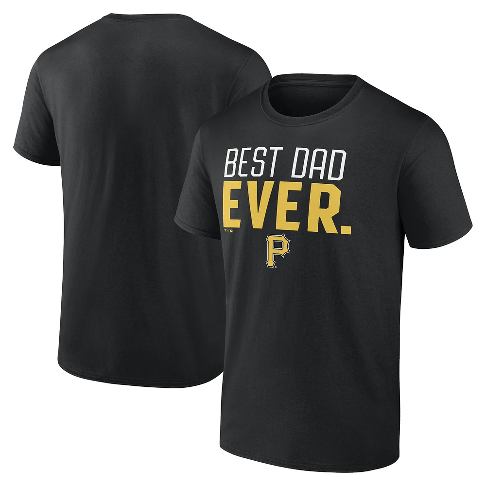 Men's Black Pittsburgh Pirates Best Dad Ever T-Shirt