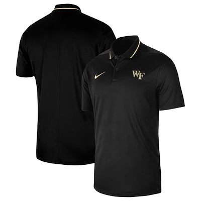 Men's Nike Black Wake Forest Demon Deacons 2023 Sideline Coaches Performance Polo