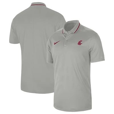 Men's Nike Gray Washington State Cougars 2023 Sideline Coaches Performance Polo
