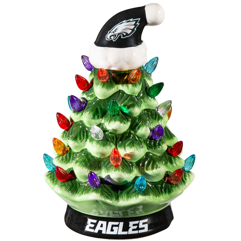 Philadelphia Eagles 8" Light Up Ceramic LED Christmas Tree