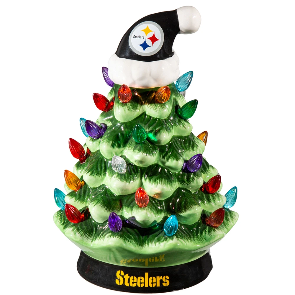 Pittsburgh Steelers 8" Light Up Ceramic LED Christmas Tree