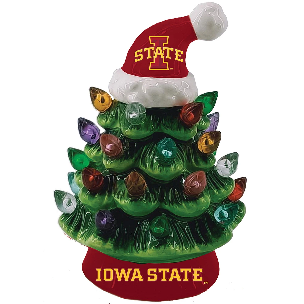 Iowa State Cyclones 8" Light Up Ceramic LED Christmas Tree