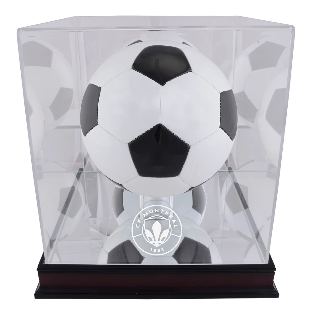 CF Montreal Mahogany Team Logo Soccer Ball Display Case