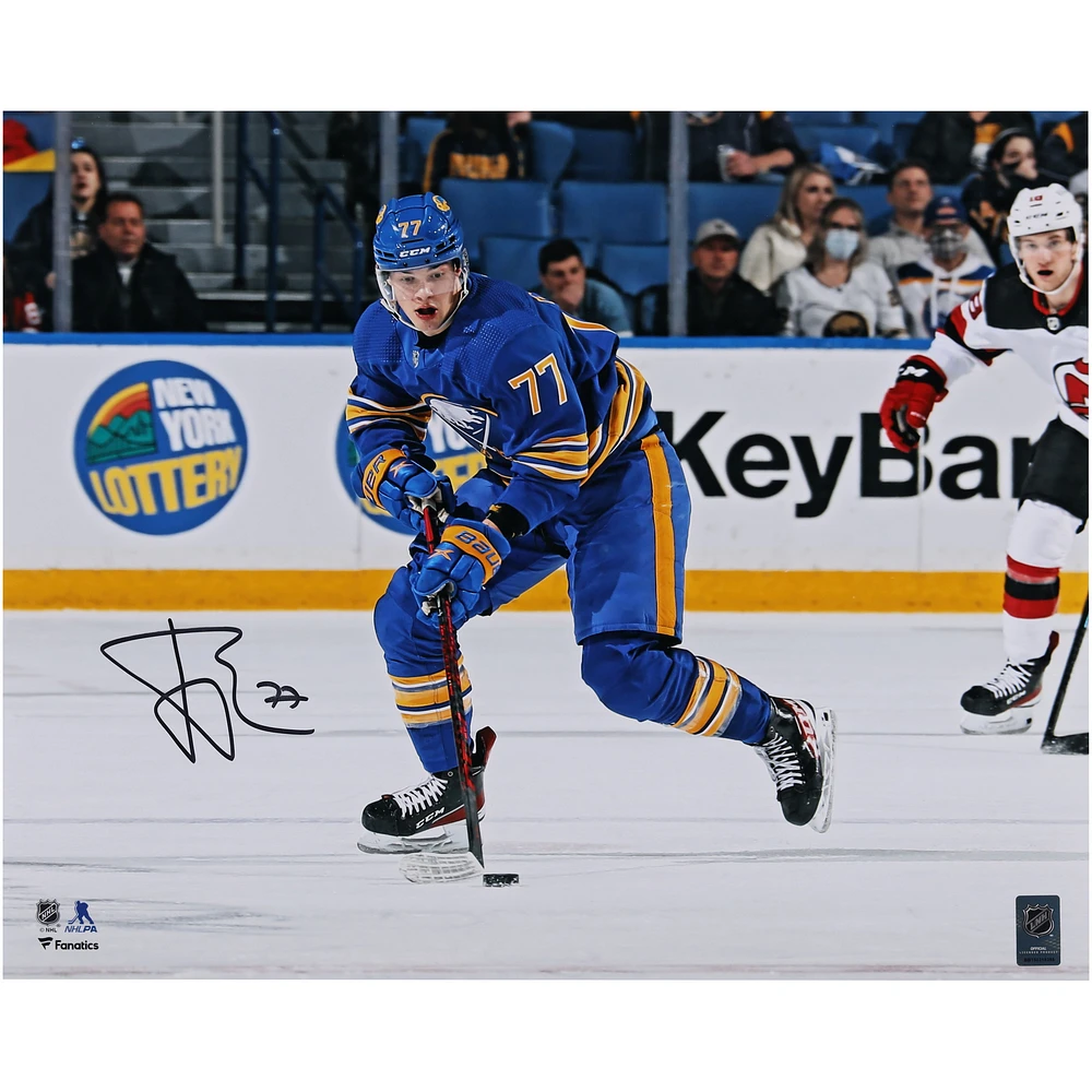 JJ Peterka Buffalo Sabres Autographed 16" x 20" NHL Debut Skating Photograph