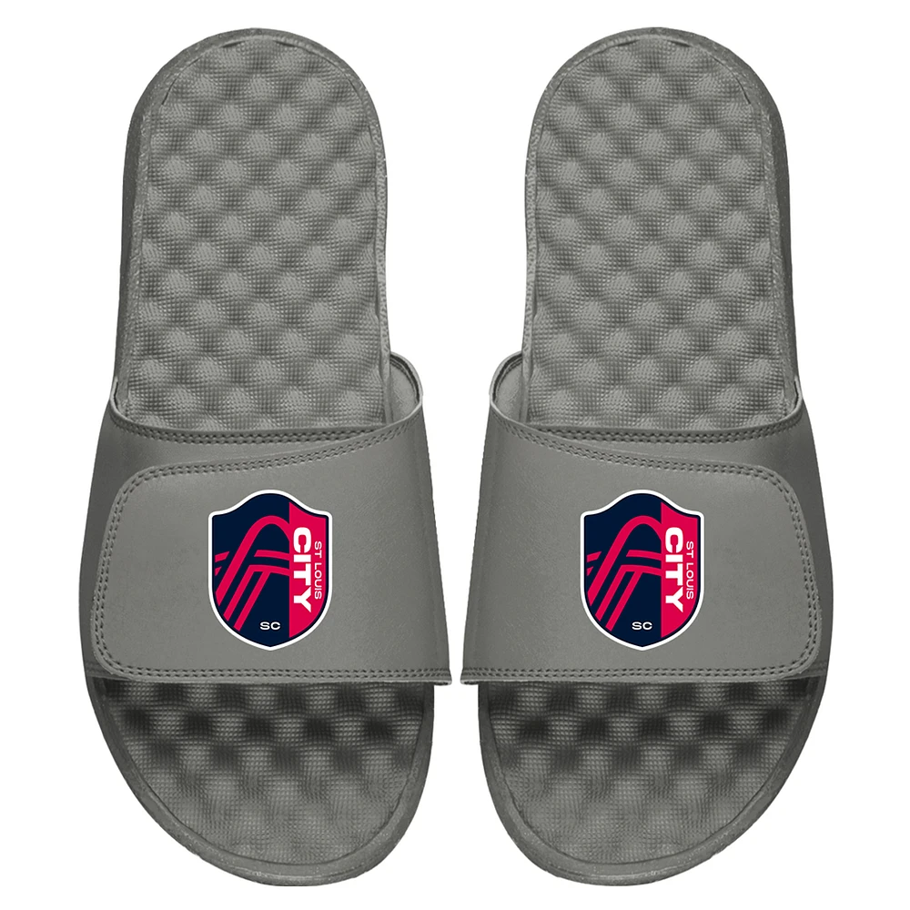 Youth ISlide Gray St. Louis City SC Primary Logo Slide Sandals