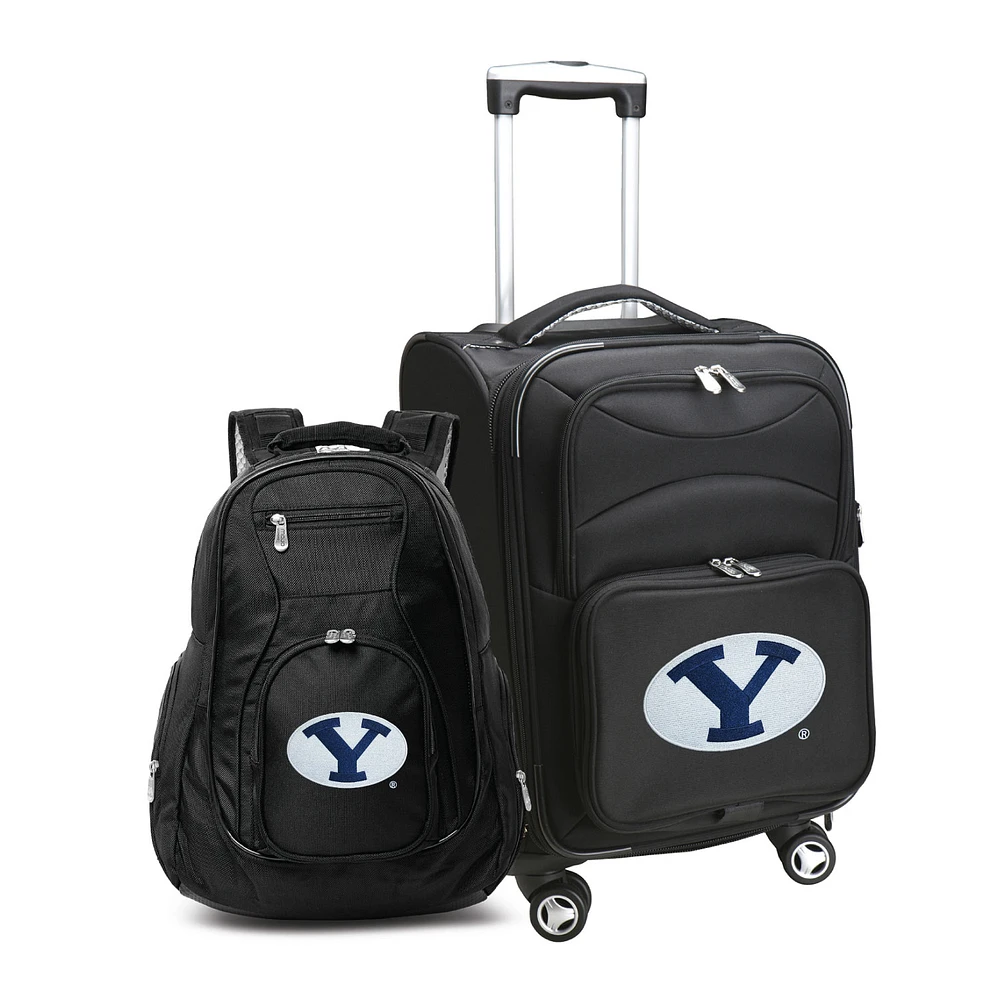 MOJO Black BYU Cougars Softside Carry-On & Backpack Set