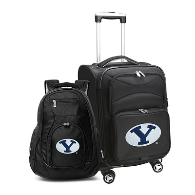 MOJO Black BYU Cougars Softside Carry-On & Backpack Set