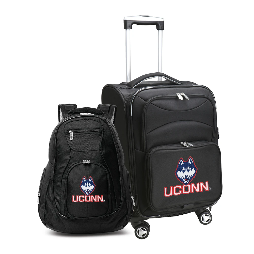 MOJO Black UConn Huskies Softside Carry-On & Backpack Set