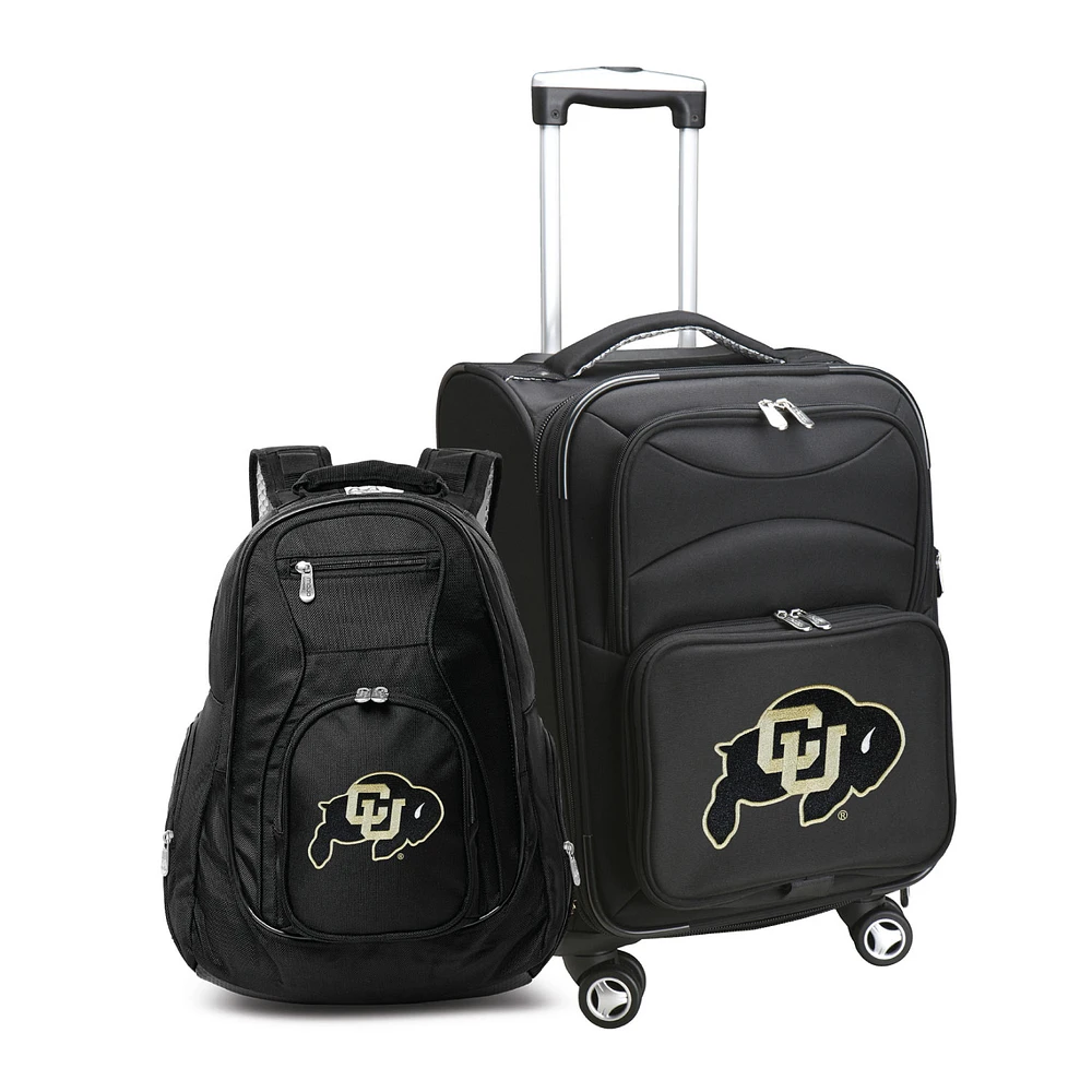 MOJO Black Colorado Buffaloes Softside Carry-On & Backpack Set