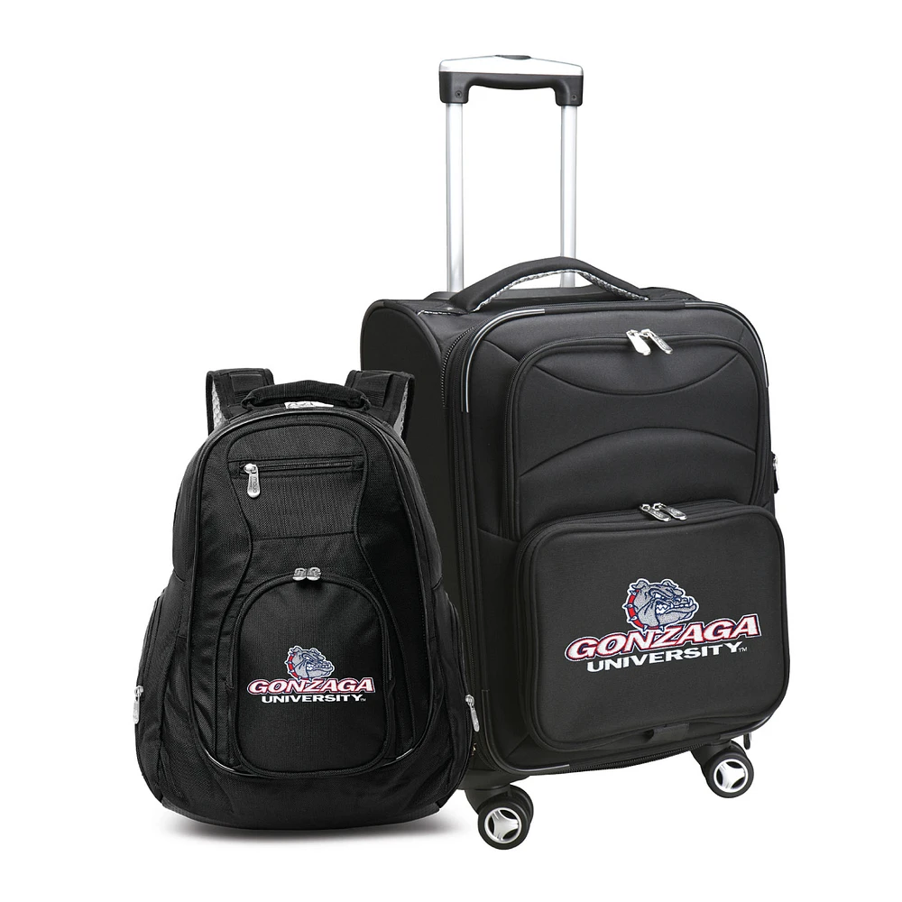MOJO Black Gonzaga Bulldogs Softside Carry-On & Backpack Set