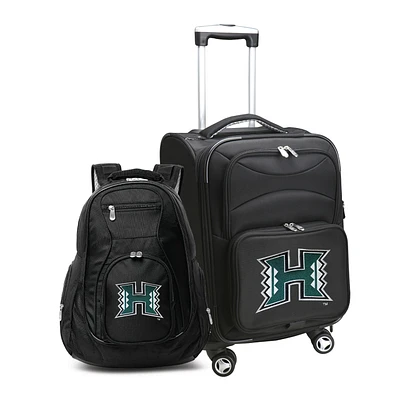 MOJO Black Hawaii Warriors Softside Carry-On & Backpack Set