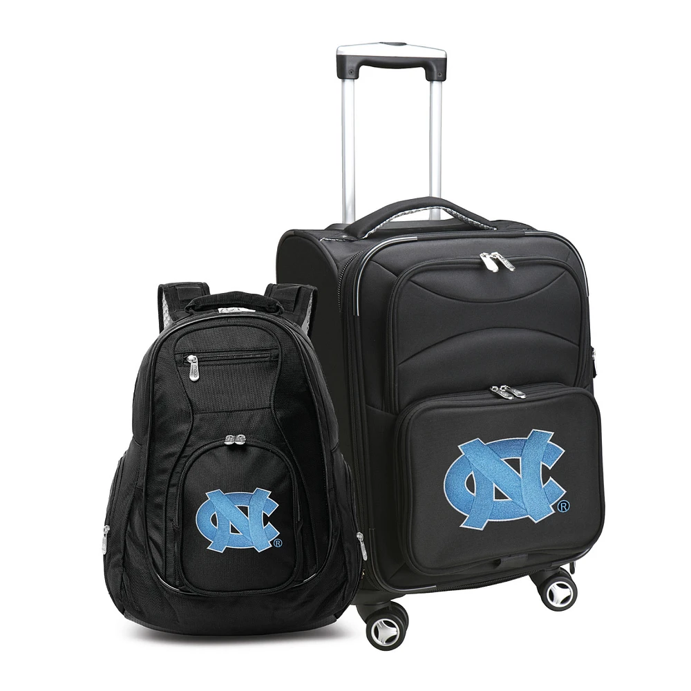 MOJO Black North Carolina Tar Heels Softside Carry-On & Backpack Set