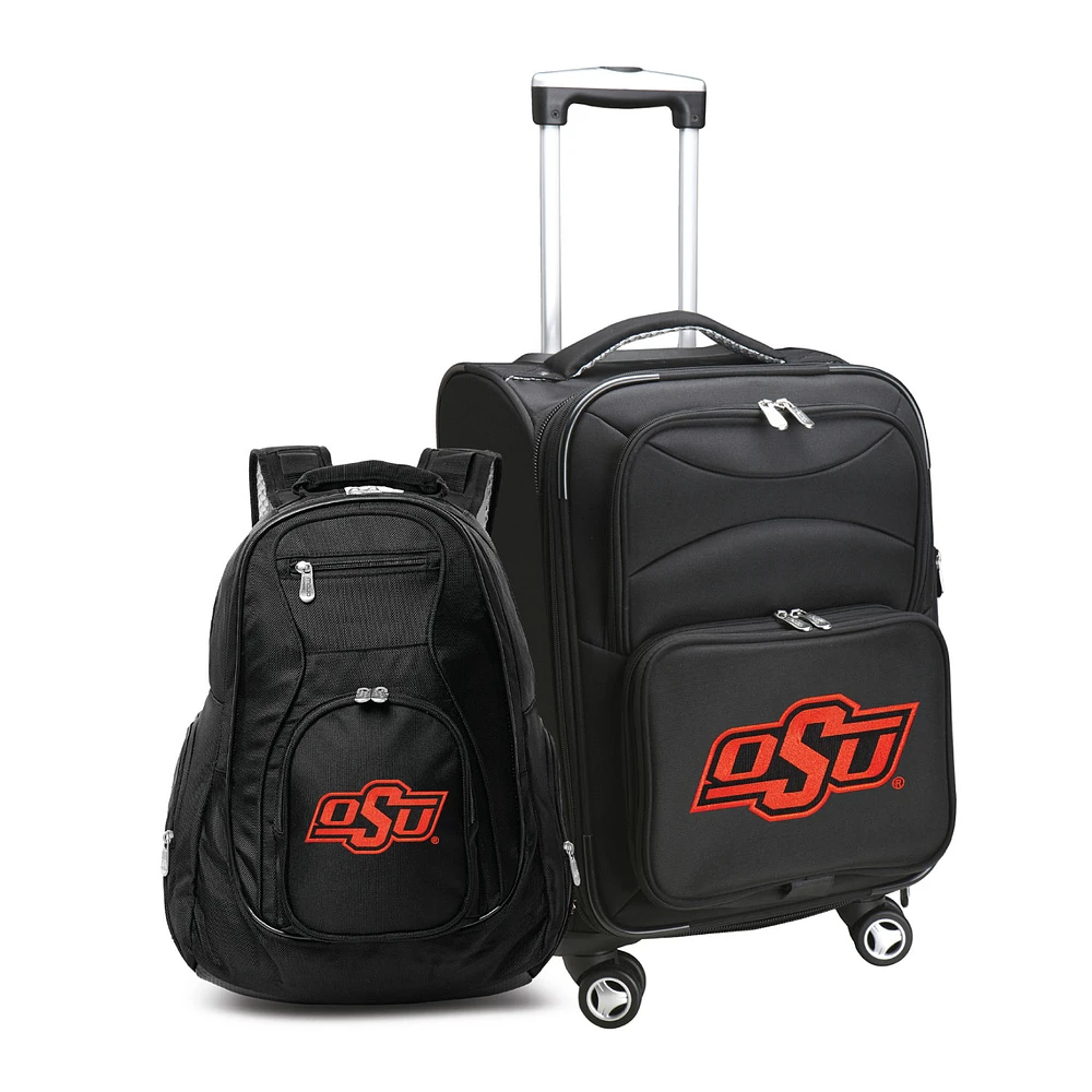 MOJO Black Oklahoma State Cowboys Softside Carry-On & Backpack Set