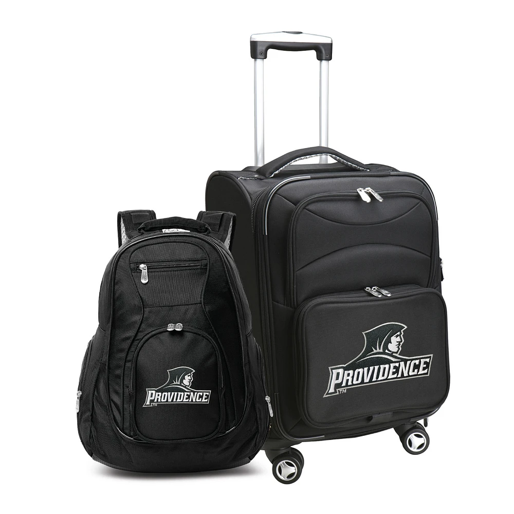 MOJO Black Providence Friars Softside Carry-On & Backpack Set