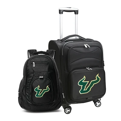 MOJO Black South Florida Bulls Softside Carry-On & Backpack Set