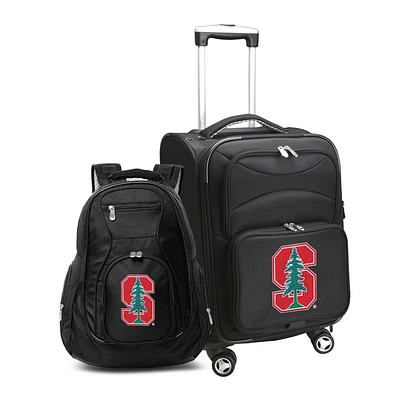 MOJO Black Stanford Cardinal Softside Carry-On & Backpack Set