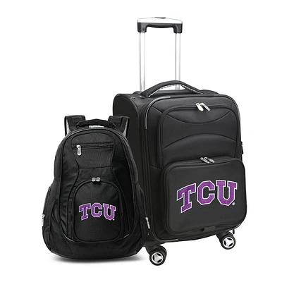 MOJO Black TCU Horned Frogs Softside Carry-On & Backpack Set