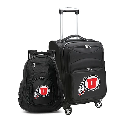 MOJO Black Utah Utes Softside Carry-On & Backpack Set