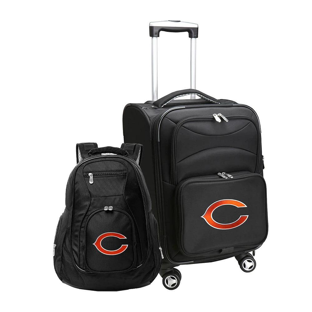 MOJO Black Chicago Bears Softside Carry-On & Backpack Set