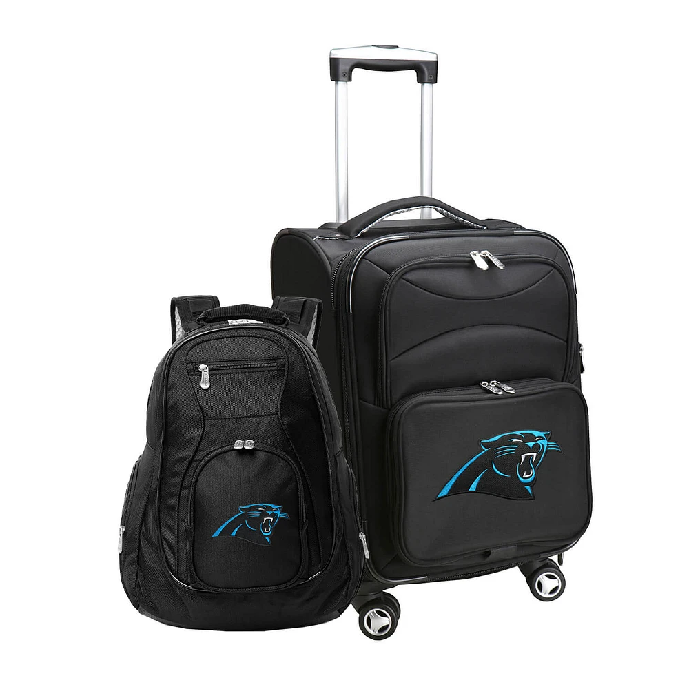 MOJO Black Carolina Panthers Softside Carry-On & Backpack Set