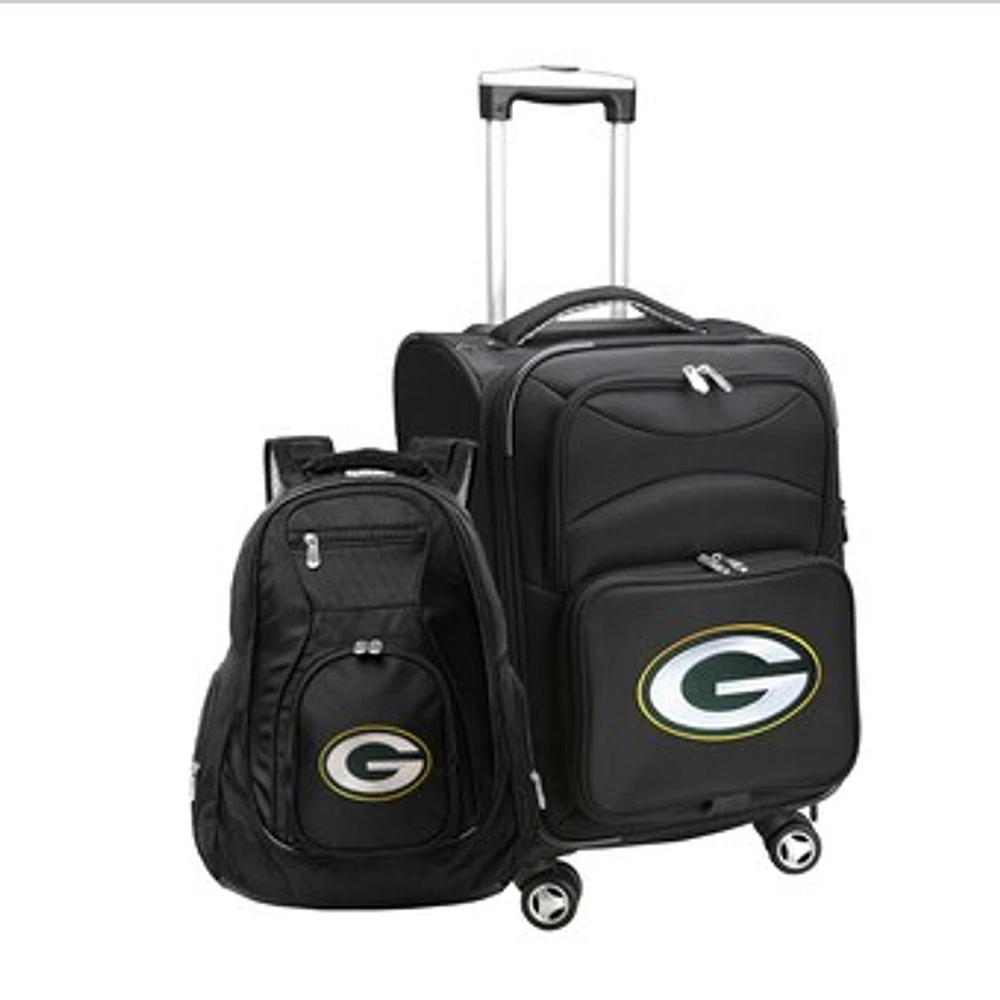 MOJO Black Green Bay Packers Softside Carry-On & Backpack Set
