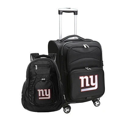 MOJO Black New York Giants Softside Carry-On & Backpack Set