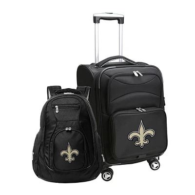 MOJO Black New Orleans Saints Softside Carry-On & Backpack Set