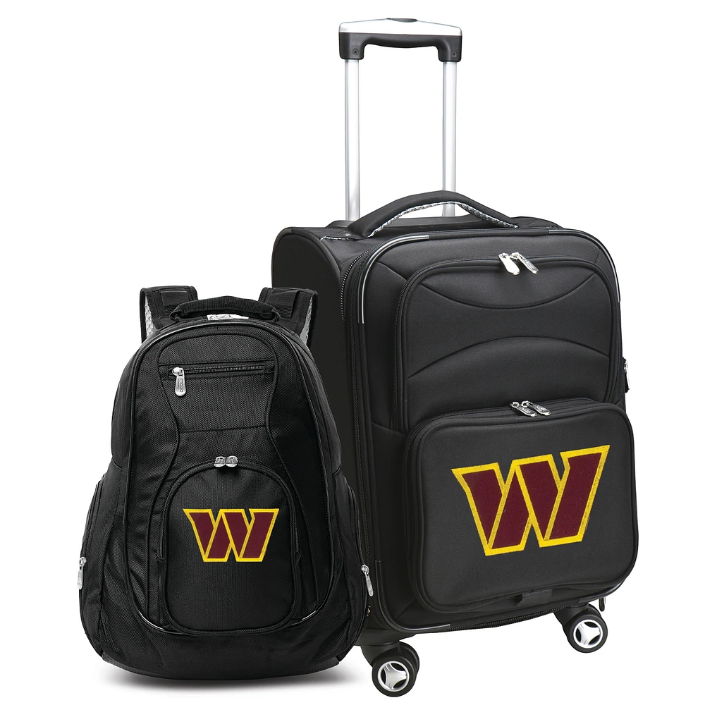 MOJO Black Washington Commanders Softside Carry-On & Backpack Set
