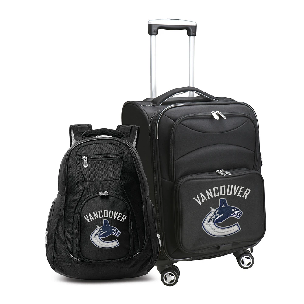 MOJO Black Vancouver Canucks Softside Carry-On & Backpack Set