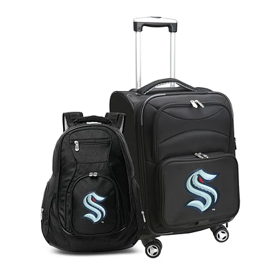 MOJO Black Seattle Kraken Softside Carry-On & Backpack Set