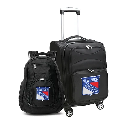 MOJO Black New York Rangers Softside Carry-On & Backpack Set
