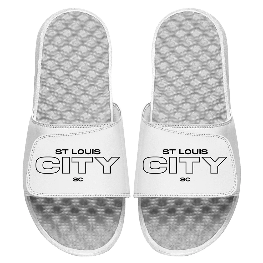 Men's ISlide White St. Louis City SC Wordmark Slide Sandals