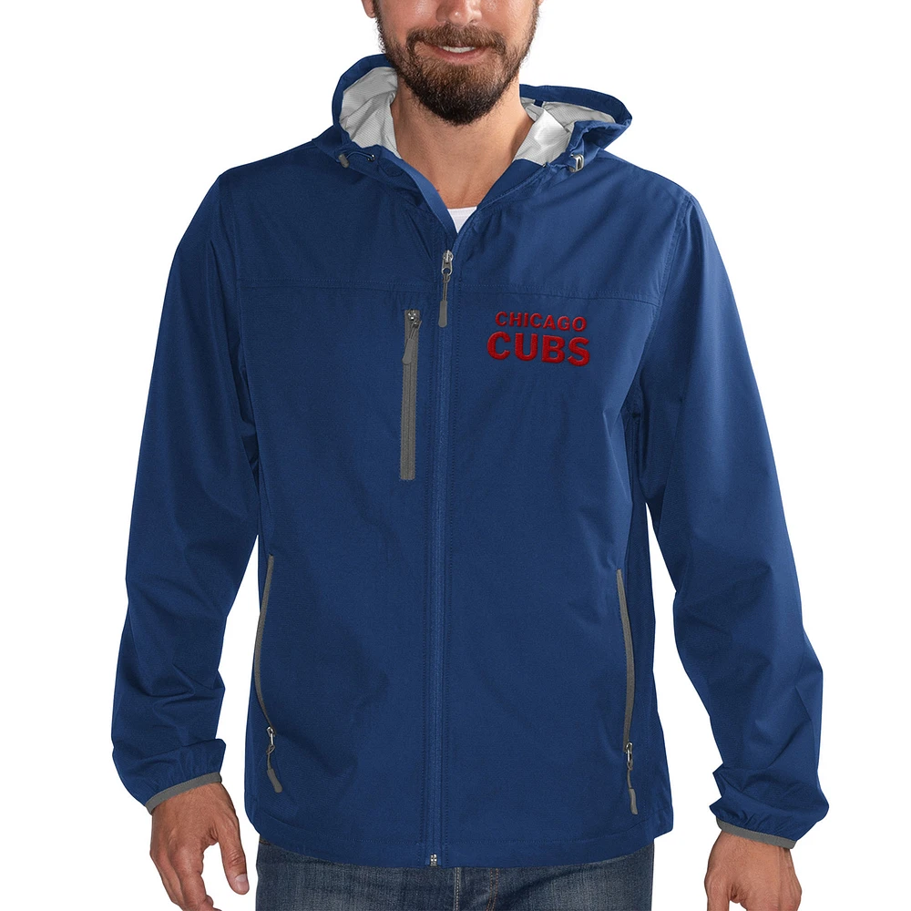 Men's G-III Sports by Carl Banks Royal Chicago Cubs Double Play Full-Zip Hoodie