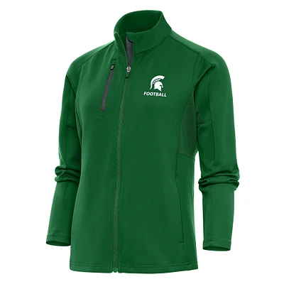 Women's Antigua Michigan State Spartans Football Generation Full-Zip Jacket