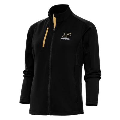 Women's Antigua Black Purdue Boilermakers Basketball Generation Full-Zip Jacket