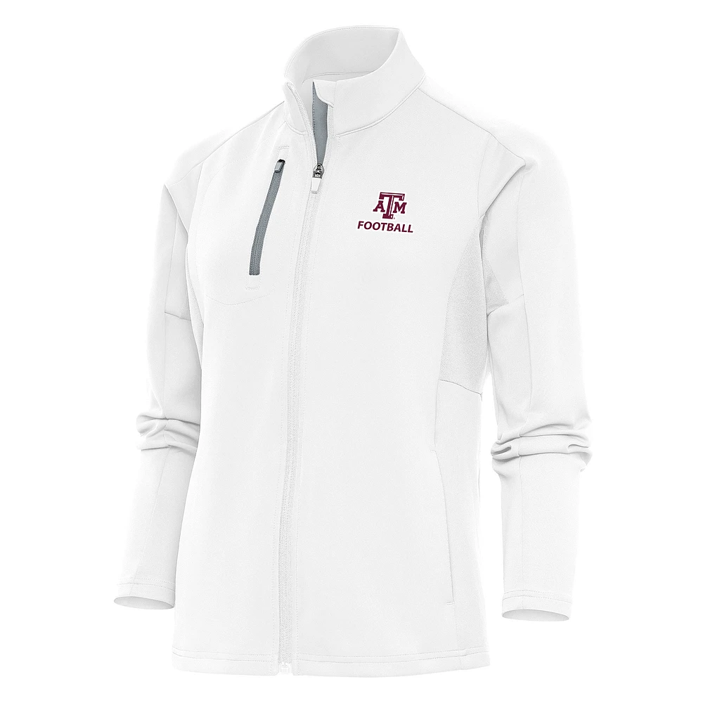 Women's Antigua White Texas A&M Aggies Football Generation Full-Zip Jacket