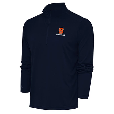 Women's Antigua Navy Syracuse Orange Basketball Tribute Half-Zip Pullover Top