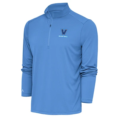 Women's Antigua Blue Villanova Wildcats Basketball Tribute Half-Zip Pullover Top
