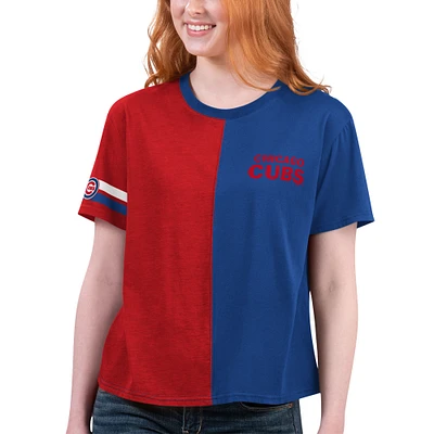 Women's Starter Royal/Red Chicago Cubs Power Move T-Shirt