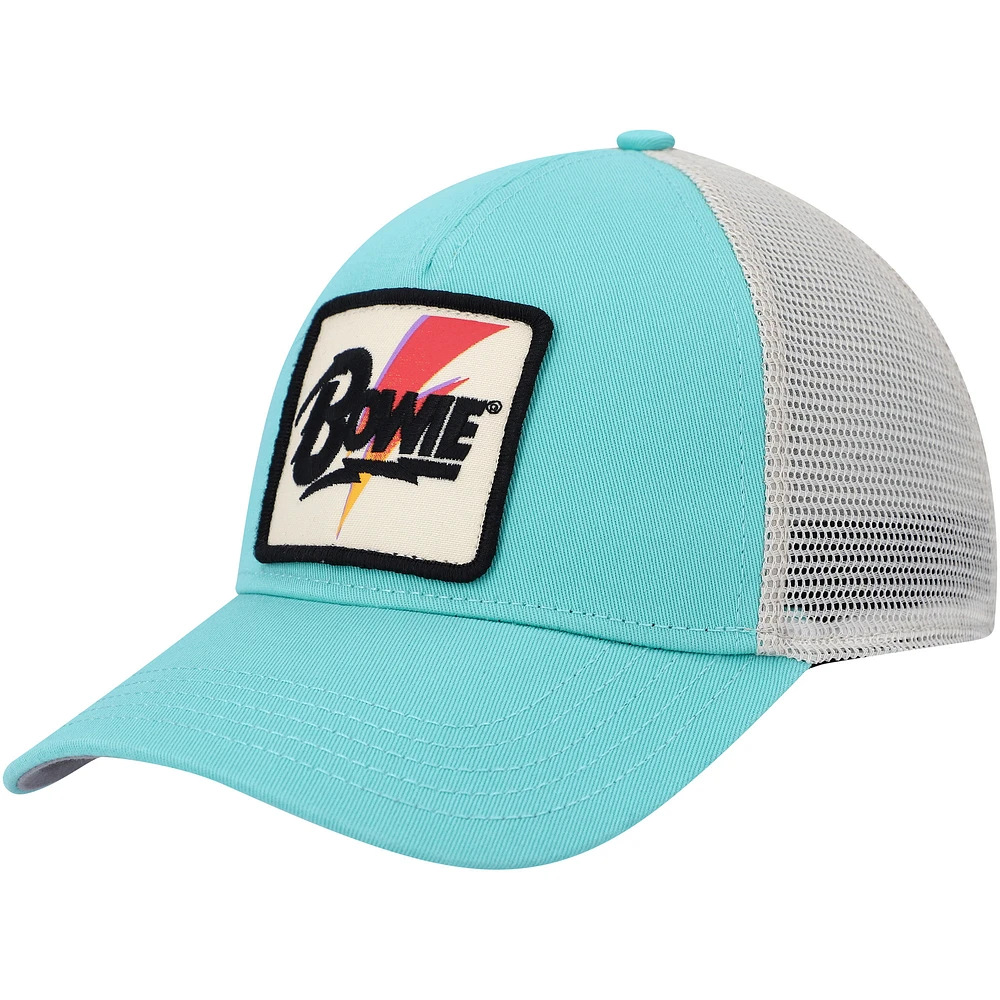 Men's American Needle Teal/Cream David Bowie Valin Trucker Snapback Hat
